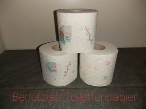 Benutztes Toilettenpapier