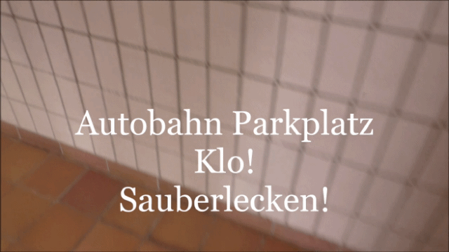 Autobahn Parkplatz Klo ! Sauberlecken!