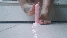 Dildo Footjob